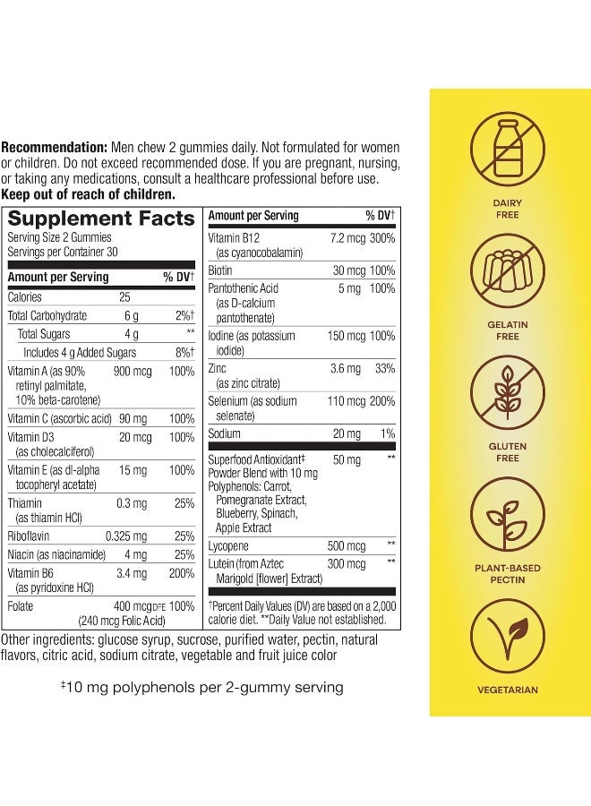 Nature's Way Men's 50+ Multivitamin Gummy, 60 Gummies Packaging May Vary - Image 5