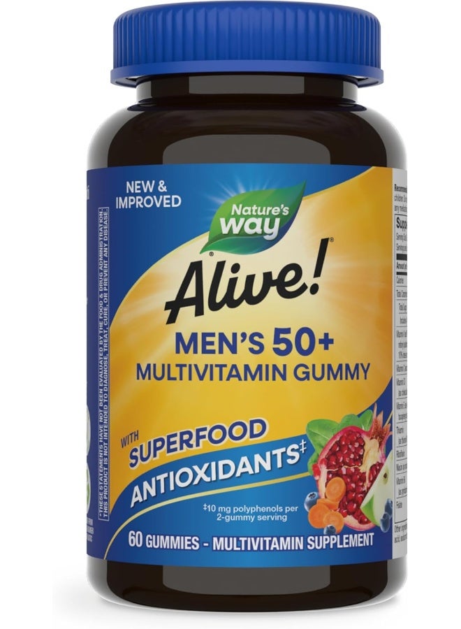 Nature's Way Men's 50+ Multivitamin Gummy, 60 Gummies Packaging May Vary - Image 1