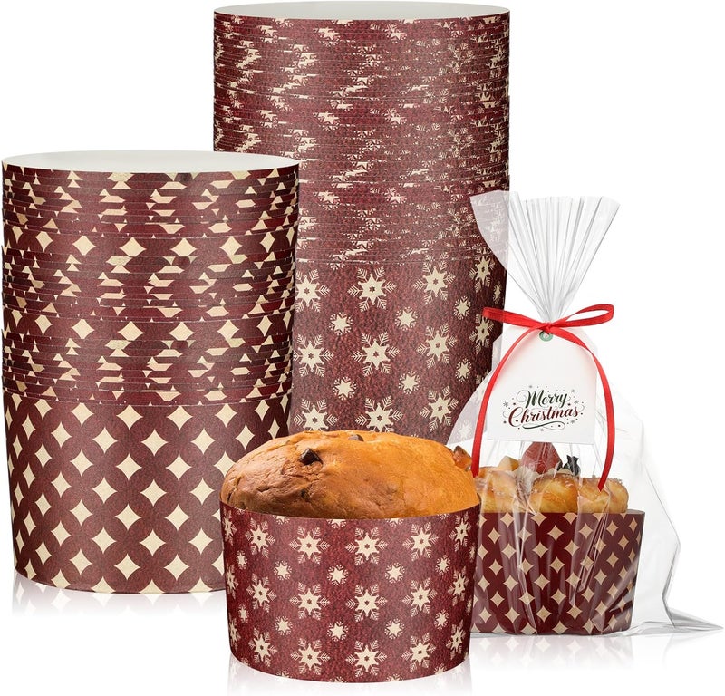 Potchen مجموعة بوتشين 48 قالب بانيتون ورقي لعيد الميلاد - Image 1