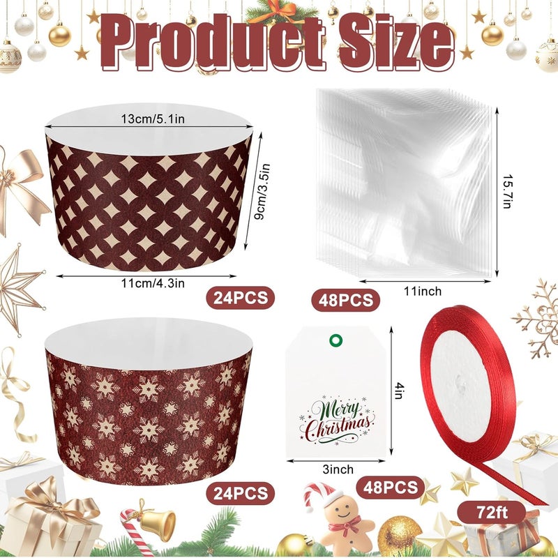 Potchen مجموعة بوتشين 48 قالب بانيتون ورقي لعيد الميلاد - Image 3