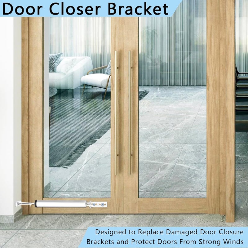 OXDFK Reinforced Storm Door Closer Bracket, Screen Door Closer Replacement Part, Compatible with Andersen, Emco, Larson,Pella,40201 Door Repair Kit, for Wind Protection and Protecting Doors (White) - Image 5