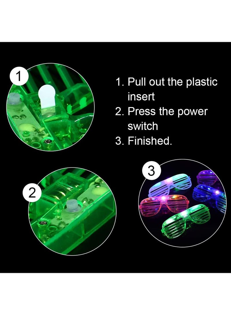 Sweet seven نظارات شتر ملونة نيون للأطفال 6 قطع - نظارات شمسية ممتعة لحفلات التنكر، أزياء الثمانينات والتسعينات، زينة حفلات مضحكة، إكسسوارات ملابس المهرجانات - Image 4