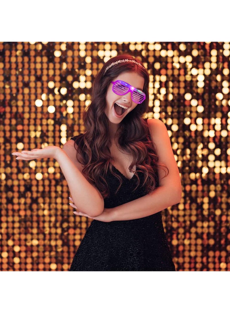 Sweet seven نظارات شتر ملونة نيون للأطفال 6 قطع - نظارات شمسية ممتعة لحفلات التنكر، أزياء الثمانينات والتسعينات، زينة حفلات مضحكة، إكسسوارات ملابس المهرجانات - Image 2