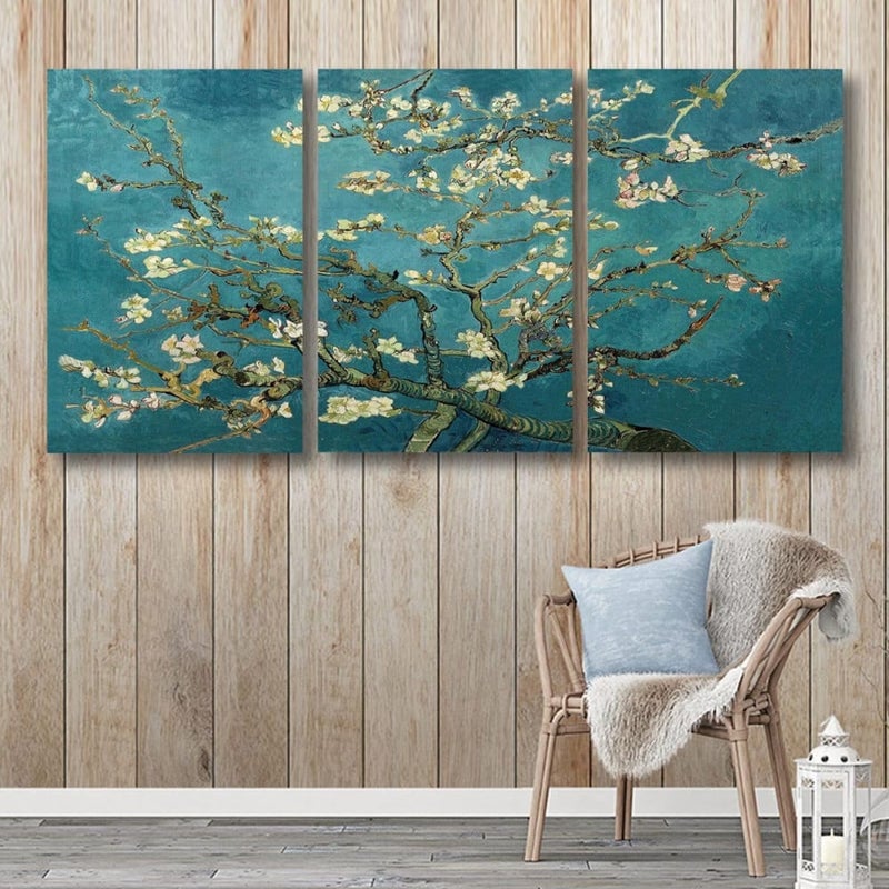 Marktna Three modern-designed canvas panels with a hollow frame, measuring (120×60), three pieces - Image 1