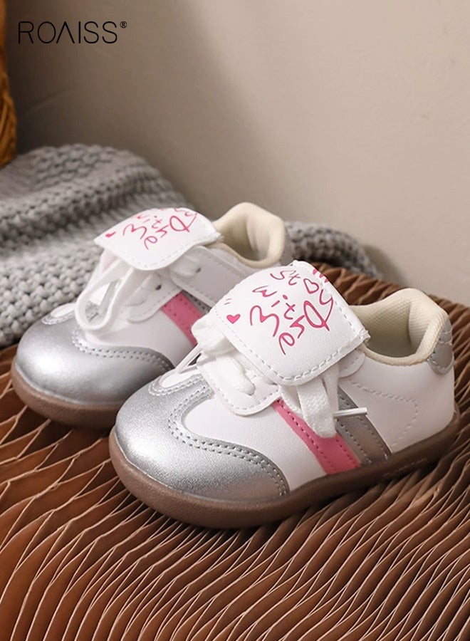 رويس أحذية رياضية للفتيات الصغيرات، أحذية مسطحة كلاسيكية مريحة للأطفال الصغار، أحذية غير قابلة للانزلاق ذات سطح منخفض مع إغلاق فيلكرو، مناسبة للارتداء اليومي أو أي مناسبة - Image 2