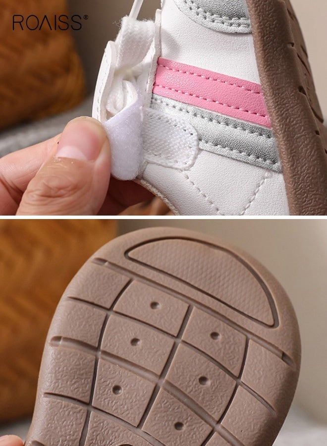 رويس أحذية رياضية للفتيات الصغيرات، أحذية مسطحة كلاسيكية مريحة للأطفال الصغار، أحذية غير قابلة للانزلاق ذات سطح منخفض مع إغلاق فيلكرو، مناسبة للارتداء اليومي أو أي مناسبة - Image 4