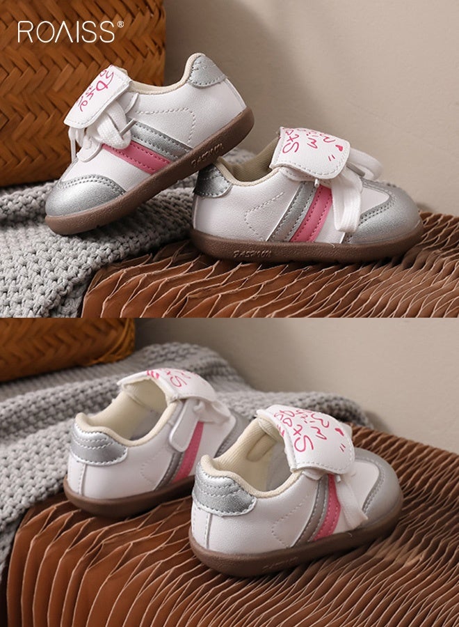 رويس أحذية رياضية للفتيات الصغيرات، أحذية مسطحة كلاسيكية مريحة للأطفال الصغار، أحذية غير قابلة للانزلاق ذات سطح منخفض مع إغلاق فيلكرو، مناسبة للارتداء اليومي أو أي مناسبة - Image 3