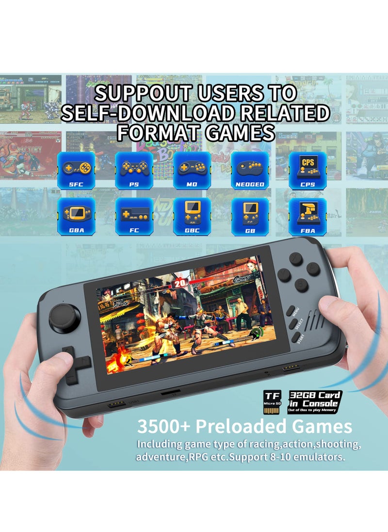 Excefore - Open Source Handheld Game Console, 4.3 Inch IPS HD Screen, 3500+ Classic Video Games, Multi-Emulator/HD Output/TF Card Expansion (ATM7051 CPU Quad Core ARM CORTEX-A9, 64G Black) - Image 1