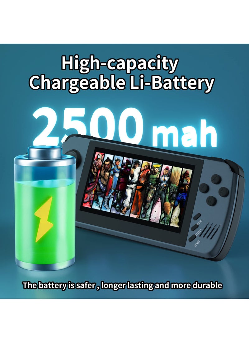Excefore - Open Source Handheld Game Console, 4.3 Inch IPS HD Screen, 3500+ Classic Video Games, Multi-Emulator/HD Output/TF Card Expansion (ATM7051 CPU Quad Core ARM CORTEX-A9, 64G Black) - Image 1
