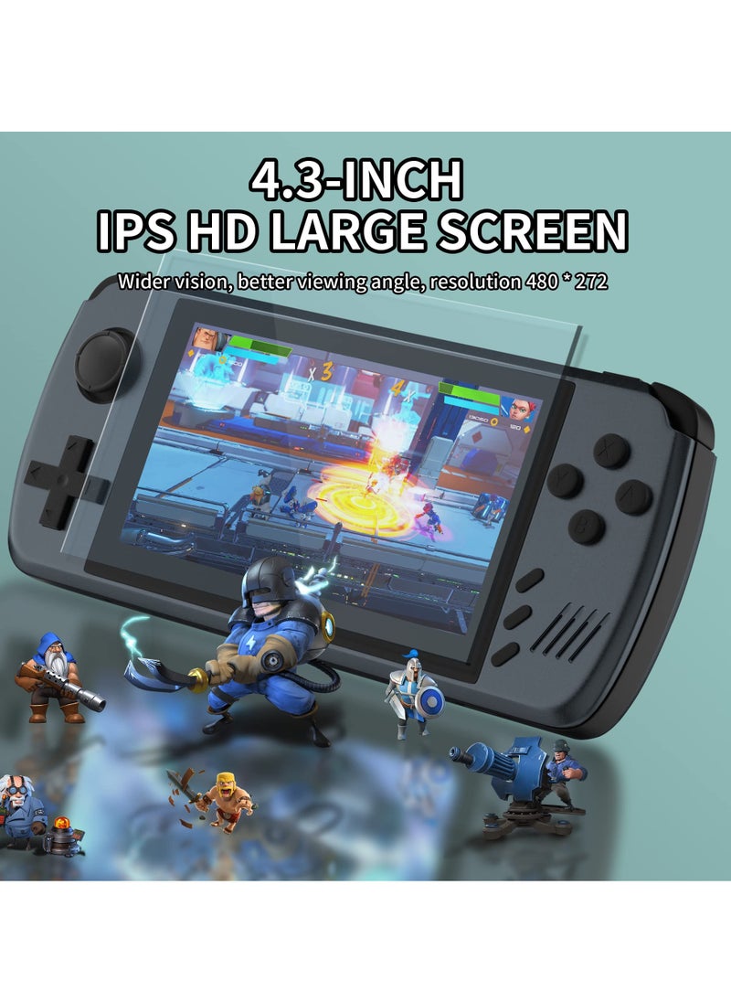 Excefore - Open Source Handheld Game Console, 4.3 Inch IPS HD Screen, 3500+ Classic Video Games, Multi-Emulator/HD Output/TF Card Expansion (ATM7051 CPU Quad Core ARM CORTEX-A9, 64G Black) - Image 1