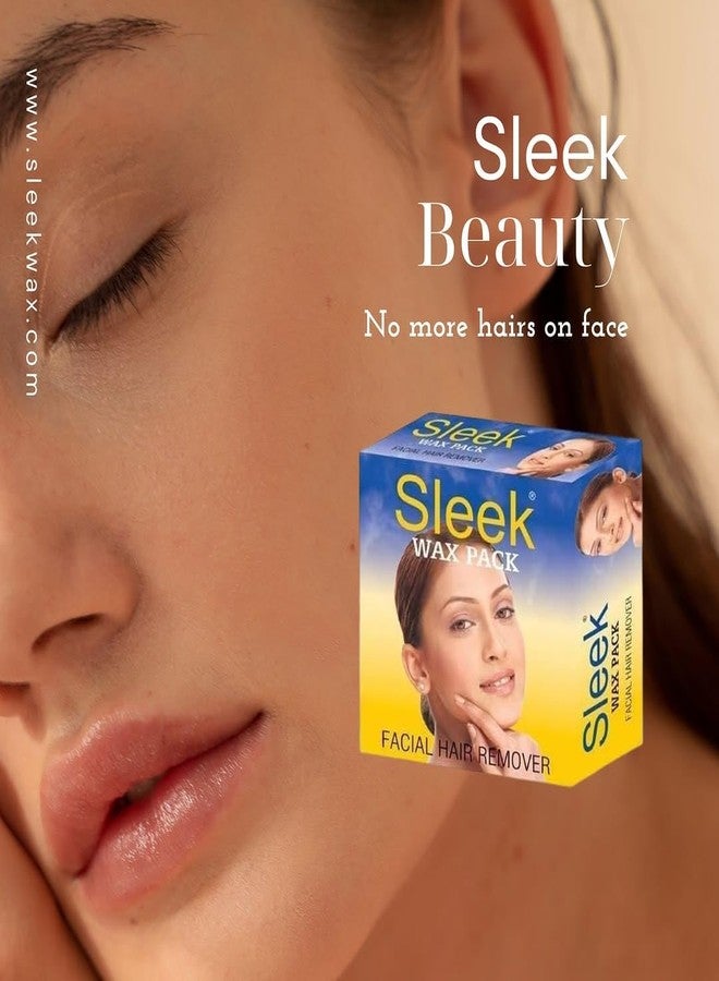 Sleek Wax Pack Facial Hair Remover, Easy Peel-off Grade, Smooth and Silky Skin, 80g - Image 2