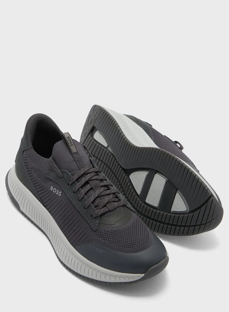BOSS Lace Up Low Top Sneakers