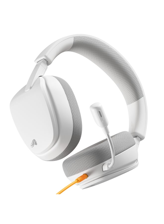 GLORIOUS GHS Eternal Stereo Gaming Headset for PC, PS5, PS4, Xbox, Switch - Specially Tuned Driver, Adjustable Detachable Microphone, 3.5mm - Durable, All Day White - Image 1