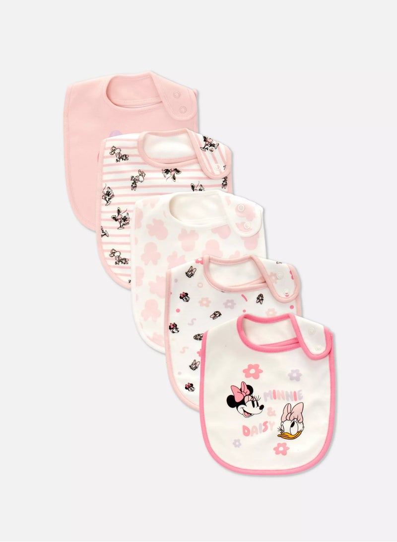 PRIMARK 5pk Disney’s Minnie Mouse and Daisy Duck Wrap Bibs  - Image 1
