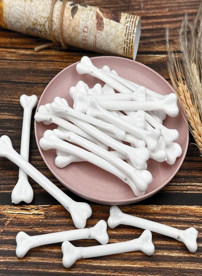 Suartus Mini Plastic Bones, 24Pcs Halloween Small Human Skeleton Bones,Artificial Skull Bones,White Fake Bone for Halloween Carnival Party Decoration Costume Prop Cosplay DIY Supplies - Image 4