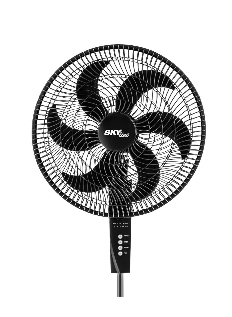 Skyline Jet Stand Fan with Remote Control, 18 Inch, Black - SF18-R - Image 2