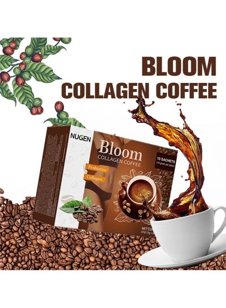 NUGEN Bloom Collagen Coffee: Your 100% Organic, Glutathione - Rich Diet Companion - Slimming, Detoxing, and Packed with Premium Collagen - Image 1