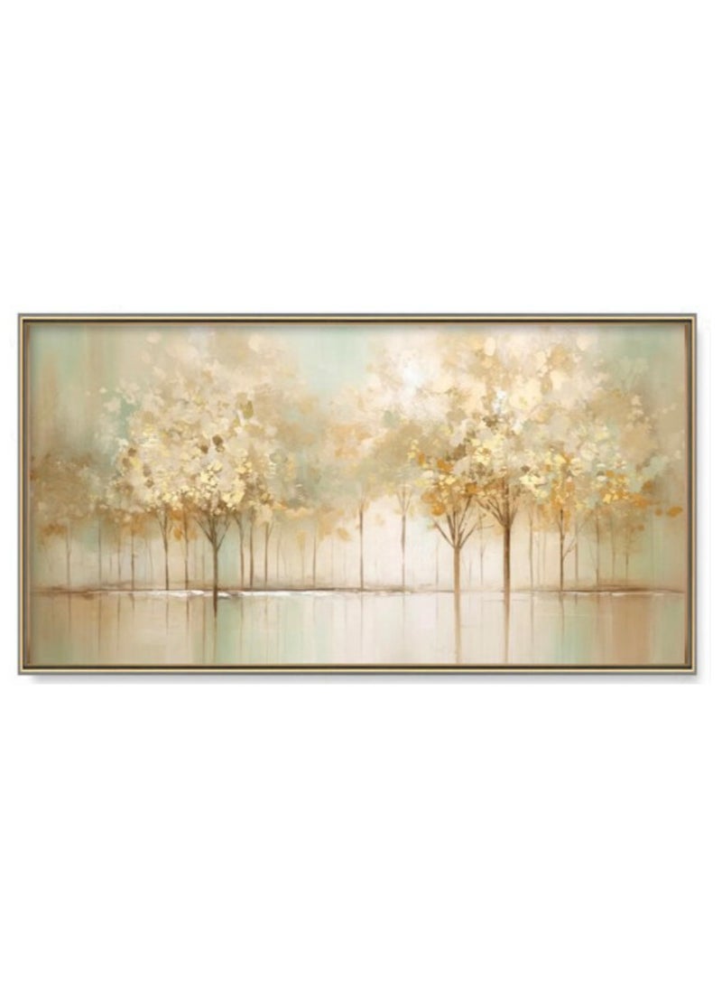 Neo Front Luxurious Wall Art with Silk Painting Core, 3D Texture, and Gold Leaf - 160*80 cm LTY-24030121 