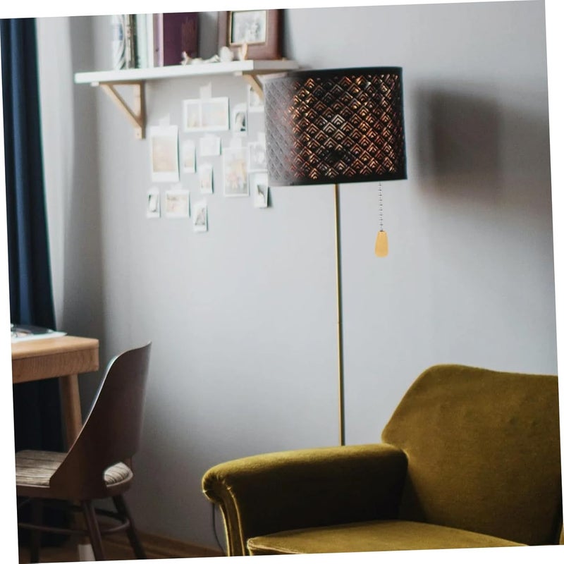 قطعتان من سلسلة سحب مفتاح مصباح السقف الأسود بديل مواد ناعمة تركيبات الإضاءة - Image 3