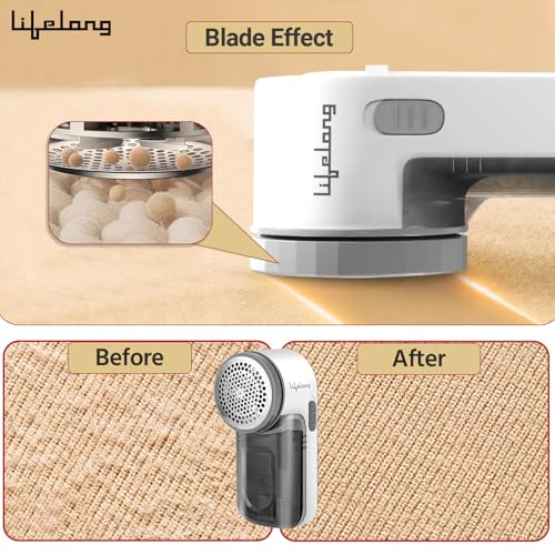 Lifelong 2-in-1 Lint Remover for Clothes with Brush |9000 RPM| Fabric Shaver for Woollen Sweaters, Cotton Clothes, Sofa Covers | Dust & Pet Hair Remover from Clothes - Batteries Not Included (LLELR09) - Image 2
