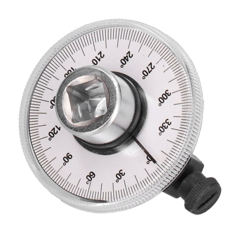 Torque Angle Gauge 1/2in Drive Tool 360 Degree Scale With 2 Degree Increments - Adjustable Dual-length Holding Rod Torque Wrench Adapter for Universal Car Engine Repair - Image 1