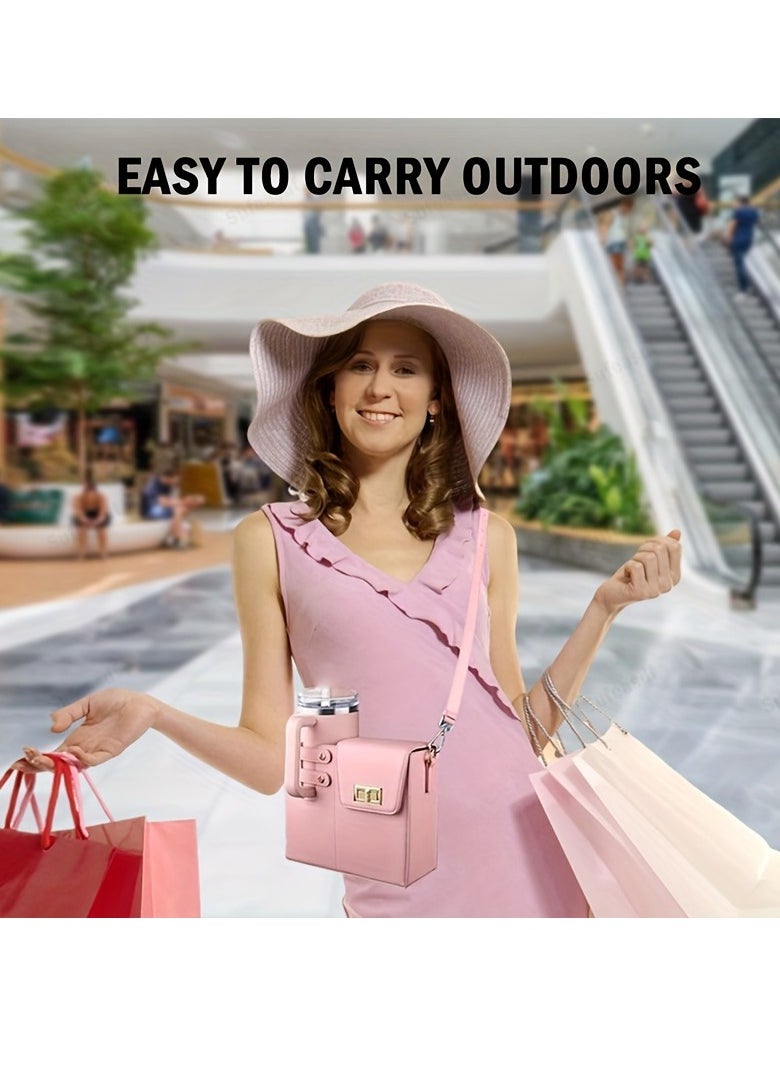 EVEREEN - Adjustable Crossbody Bottle Holder Storage Bag with Detachable Strap, Compatible with Most Water Bottles, Versatile Pouch for Outdoor Use - Durable Material, Innovative Mounting Design for Various Settings - Image 1