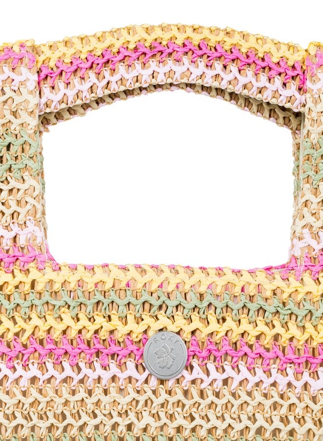 Roxy Women's Beach Tote Bag | Travel | Vacation | Straw | Lightweight | Breathable, Coco Pearl - Natural Banana, One Size, Large Capacity Lightweight Causal Woven Straw Jute Beach Tote Bag - Image 4