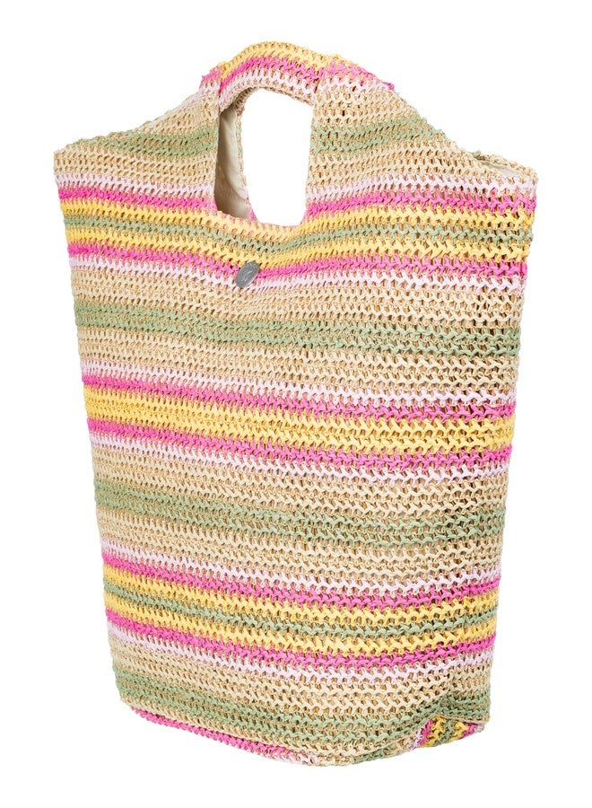 Roxy Women's Beach Tote Bag | Travel | Vacation | Straw | Lightweight | Breathable, Coco Pearl - Natural Banana, One Size, Large Capacity Lightweight Causal Woven Straw Jute Beach Tote Bag - Image 3