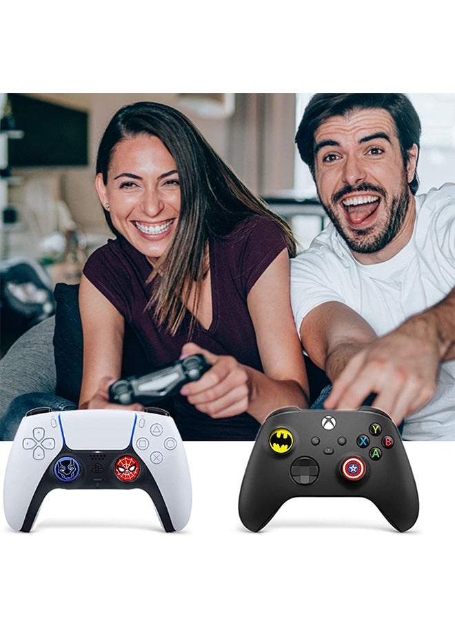 Generic 12Pcs Analog Thumb Grip Stick Cover, Wireless Controllers Game Remote Joystick Cap, Fantastic Non-Slip Silicone Handle Protection Cover for PS5/PS4/Xbox one/360/Nintendo Switch PRO  - Image 4
