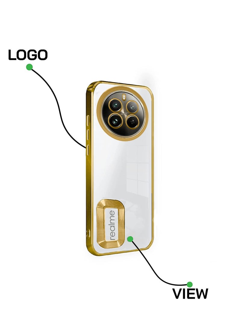 Wtech TPU Luxury Plating Raised Lips Camera Hole Case Cover For Realme 12 Pro / 12 Pro+ / 12 Pro Plus 5G 2024 Gold  - Image 2