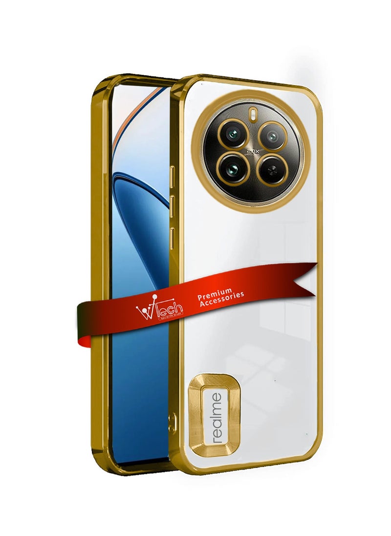 Wtech TPU Luxury Plating Raised Lips Camera Hole Case Cover For Realme 12 Pro / 12 Pro+ / 12 Pro Plus 5G 2024 Gold  - Image 1