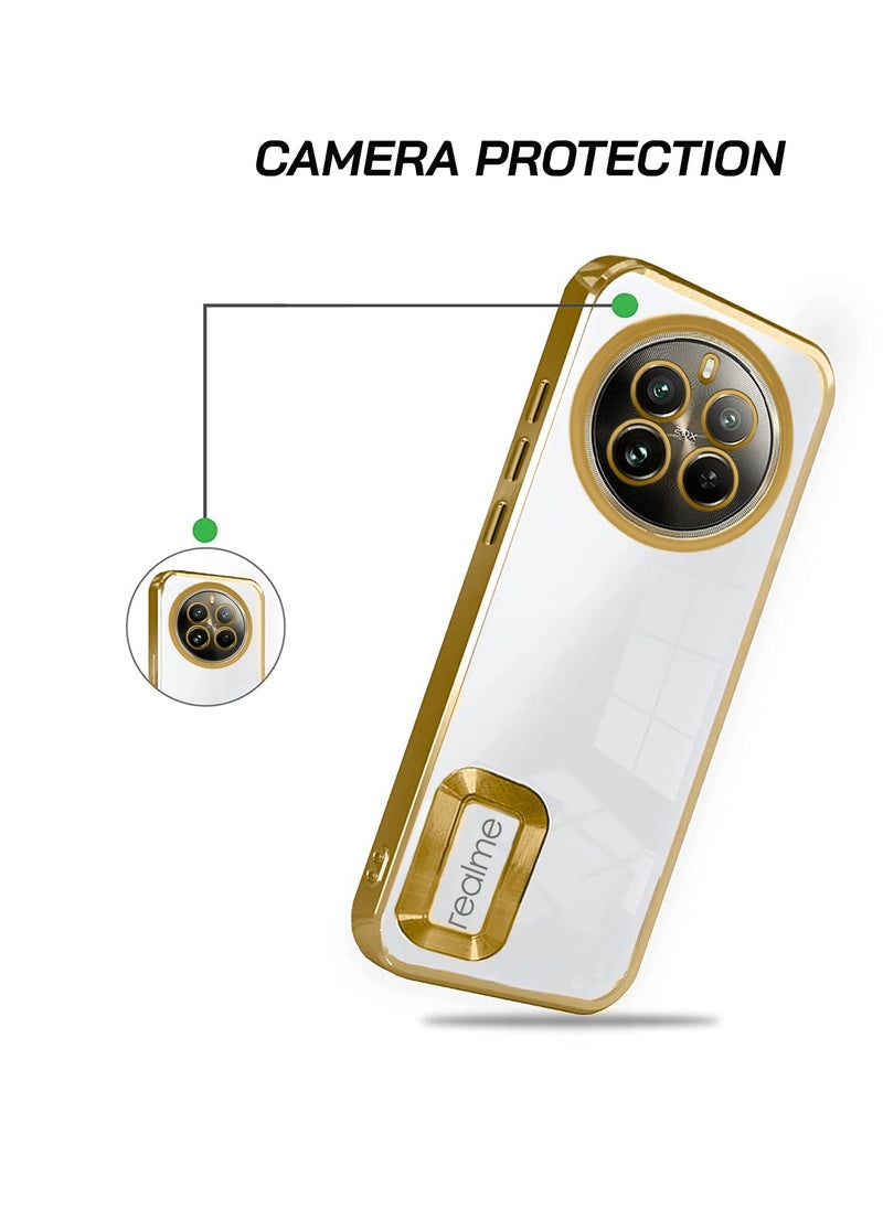 Wtech TPU Luxury Plating Raised Lips Camera Hole Case Cover For Realme 12 Pro / 12 Pro+ / 12 Pro Plus 5G 2024 Gold  - Image 5