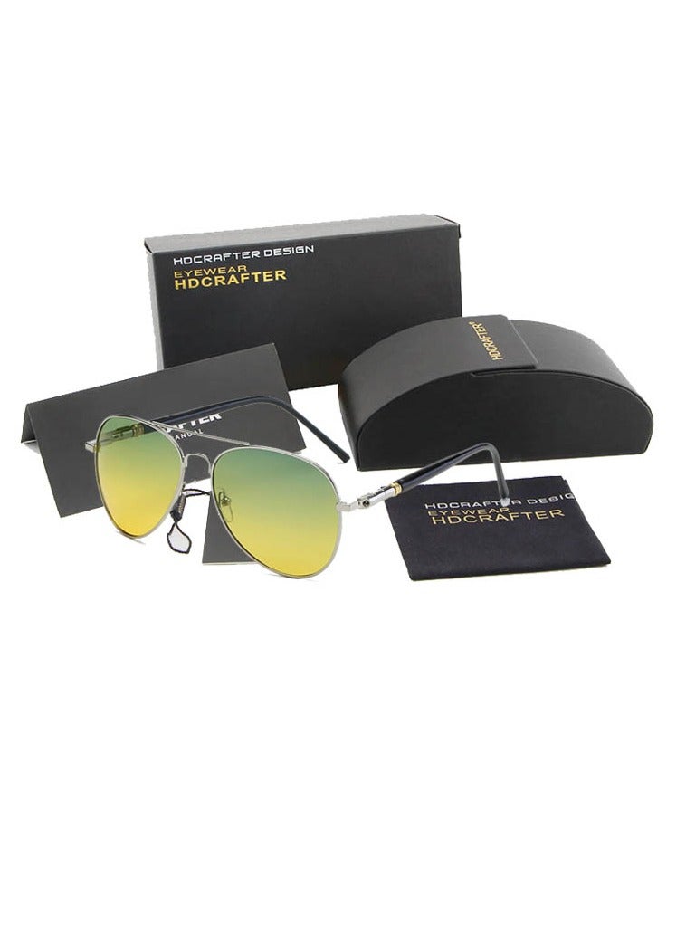 HDCRAFTER Men's Full Rim Polarized UV400 Square Frame Driving Sunglasses - Image 3