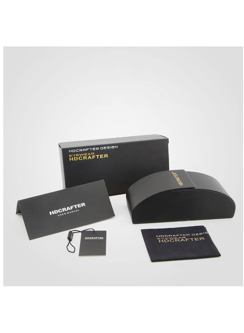 HDCRAFTER Men's Full Rim Polarized UV400 Square Frame Driving Sunglasses - Image 4