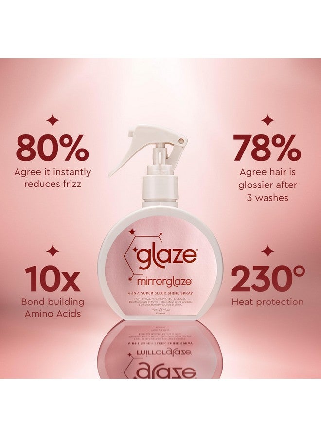 glaze MirrorGlaze Super Sleek Hair Shine Spray - Transforms Frizz to Glass-Like Shine, Protects from Heat, Blocks Humidity + Repairs Bonds - 6.4 oz - Image 4