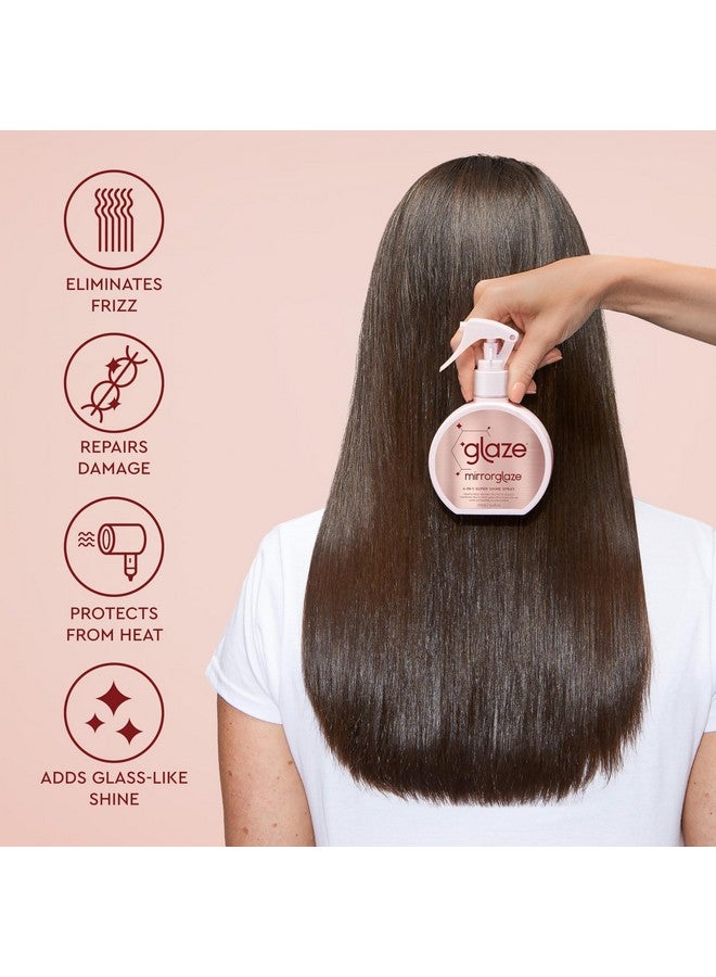 glaze MirrorGlaze Super Sleek Hair Shine Spray - Transforms Frizz to Glass-Like Shine, Protects from Heat, Blocks Humidity + Repairs Bonds - 6.4 oz - Image 3