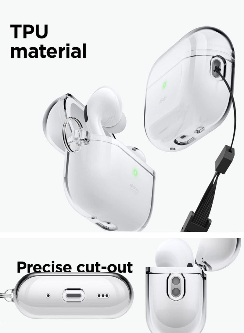 Elago Clear Hang for Airpods Pro 2nd Gen (2022) Case Cover with Carabiner - Transparent - Image 4