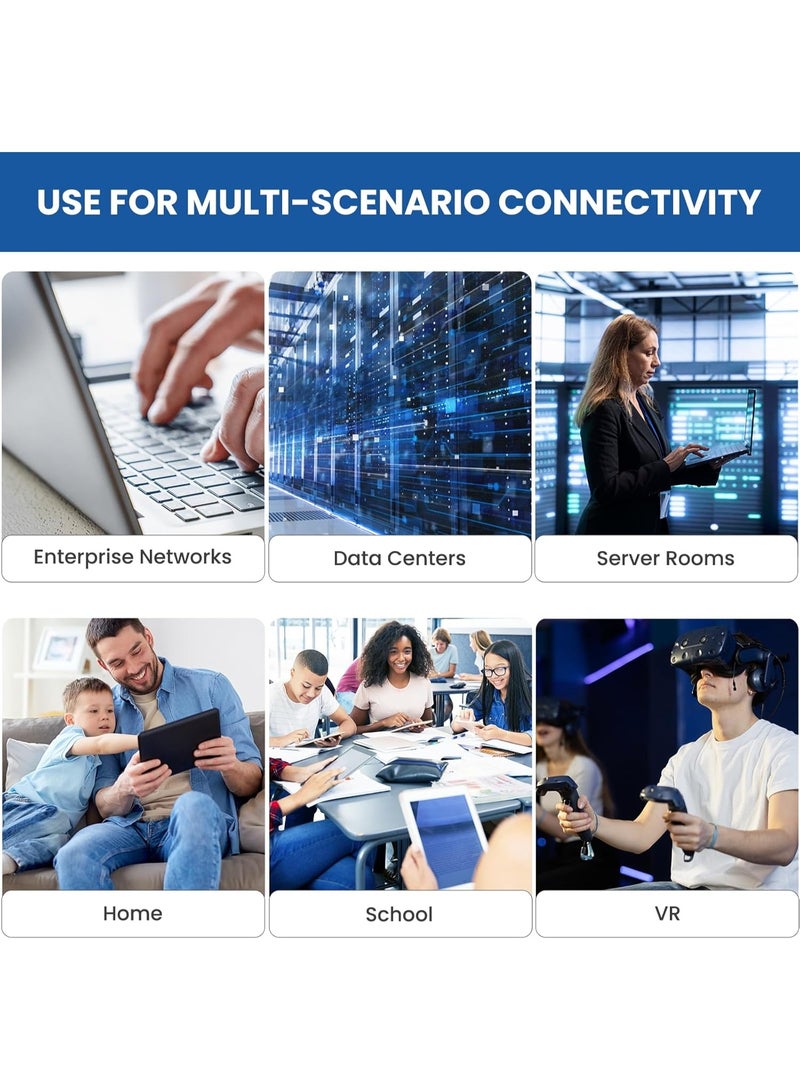 Ultra Clarity Cables Ethernet Cable Cat6 15M/50ft High-Speed 10Gbps LAN Cable with Gold Plated RJ45 Connector for Router, Modem, PC, Switches, Hub, Laptop, Black, 1 Pack - Image 5