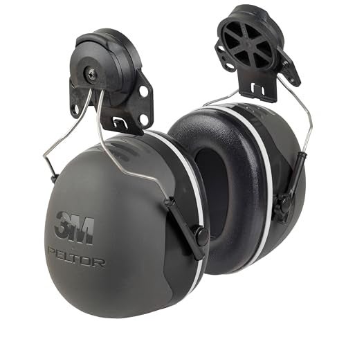3M PELTOR Ear Muff Hearing Protection, Cap Style Hard Hat Attached Earmuffs, X Series X5P3E, NRR 31 dB, Pack of 1, Construction, Manufacturing, Maintenance, Woodworking, Heavy Engineering, Black - Image 1