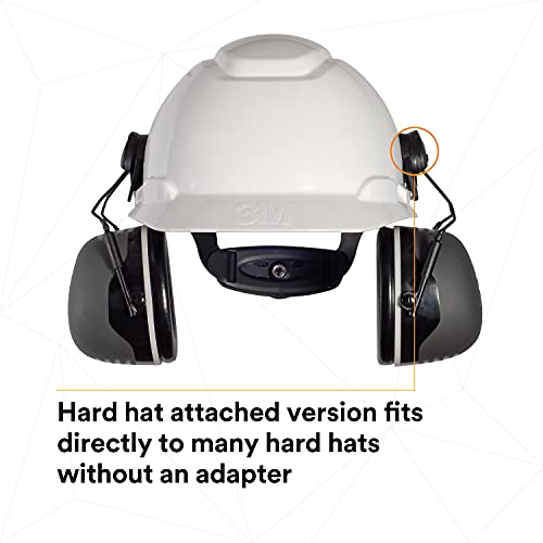 3M PELTOR Ear Muff Hearing Protection, Cap Style Hard Hat Attached Earmuffs, X Series X5P3E, NRR 31 dB, Pack of 1, Construction, Manufacturing, Maintenance, Woodworking, Heavy Engineering, Black - Image 2