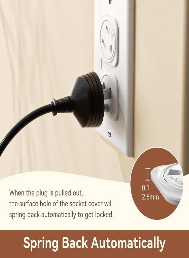 EUDEMON 20 Pack Baby Safety Plug Socket Covers, Childproof US Outlet Plug Covers, Easy to Use (White) - Image 3