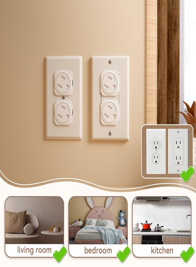EUDEMON 20 Pack Baby Safety Plug Socket Covers, Childproof US Outlet Plug Covers, Easy to Use (White) - Image 4