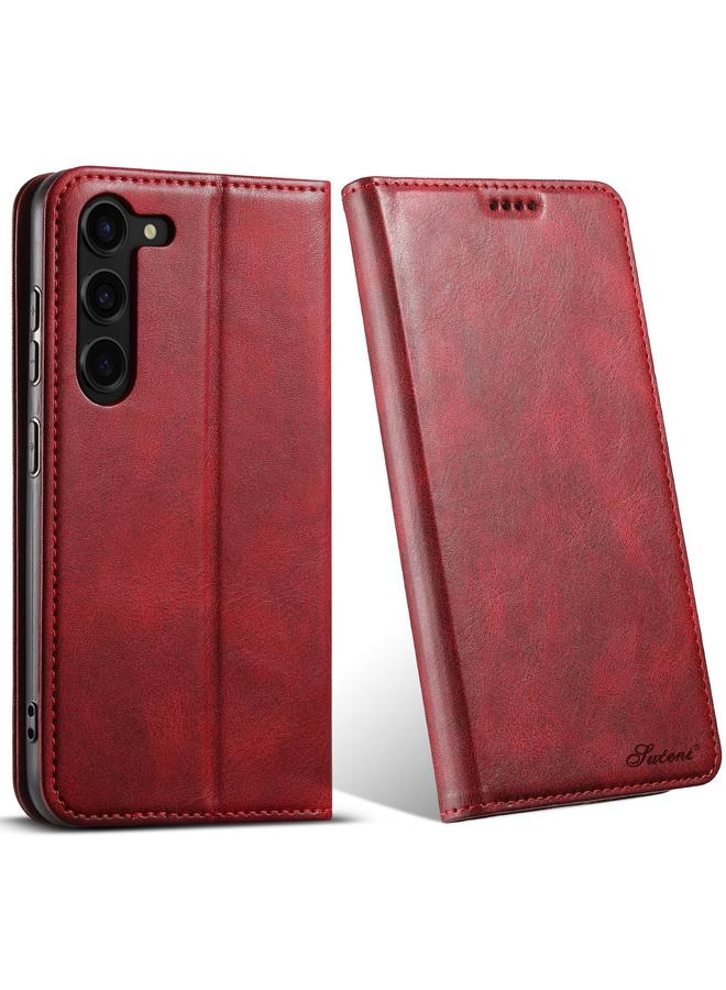 Suteni Case For Samsung Galaxy S22 5G J02 Oil Wax Wallet Leather Phone Case - Image 1