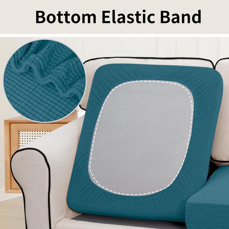 إيزي-جوينج أغطية وسائد الفناء المقاومة للماء من Easy-Going، غطاء فقط 24x24x4 بوصة، عبوة من قطعتين، بديل غير قابل للانزلاق لوسائد الجلوس الخارجية مع سحاب، أحمر عيد الميلاد. - Image 4