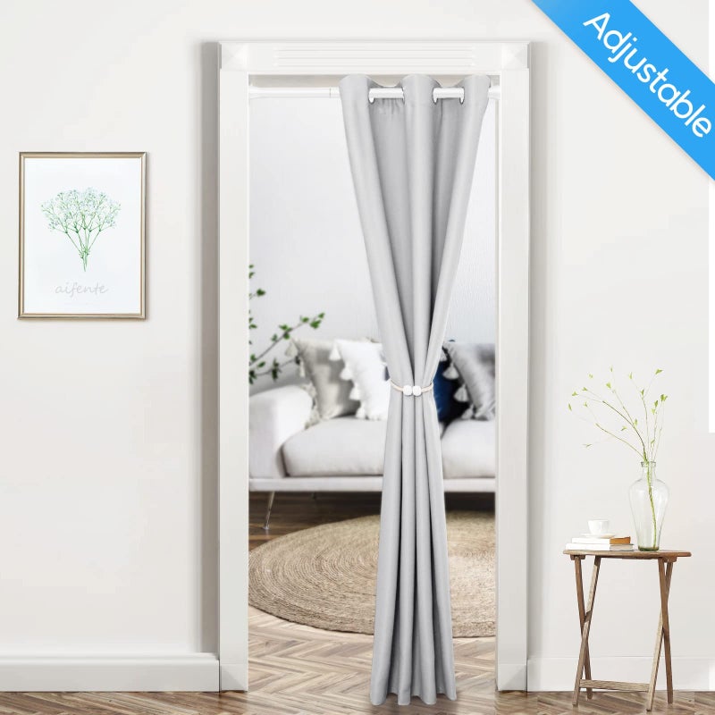 ZipGlo Tension Curtain Rod 1pcs Tension Rods For Windows 28 To 48 Inch Spring Adjustable White Tension Curtain Rod of Bathroom Window Curtain Rod Non Slip Tension Rod - Image 5
