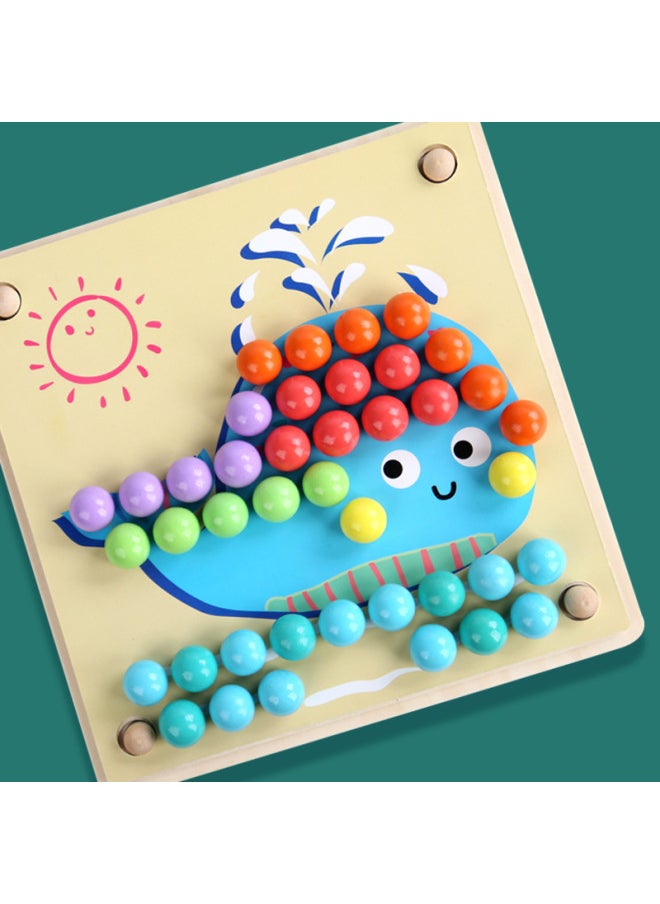 Fun Squirrel Clip Music Game Puzzle Focus Training Clip Beads Baby Color Classification Multifunctional Wooden Toys-Color:YF-advanced Clip Beads  - Image 5