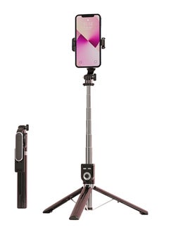 Generic Tripod Selfie Stick with 360° Rotation, Bluetooth Remote Control, Suitable for Travel, Gathering, and Video Shooting, Black  - Image 1
