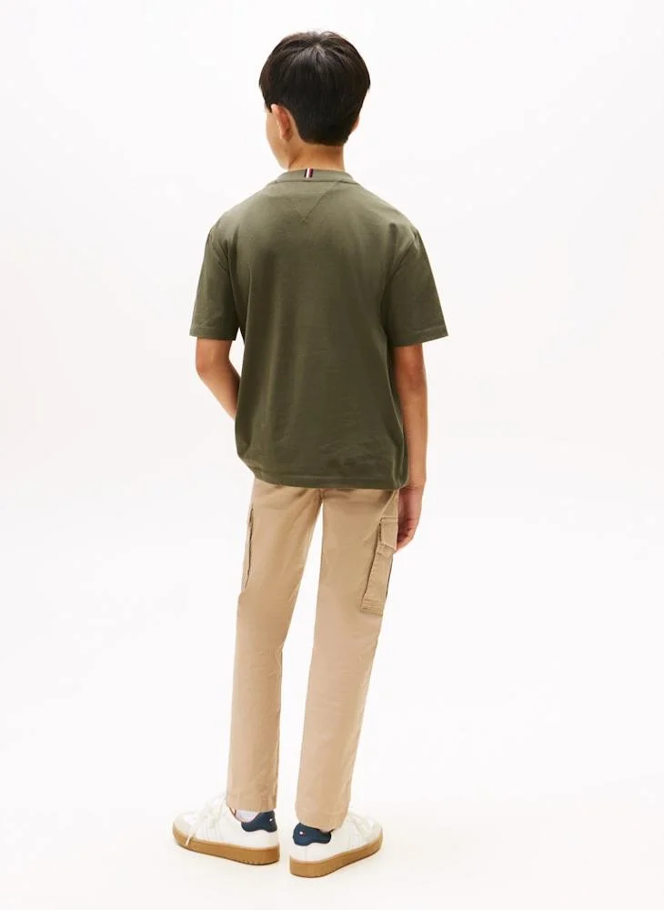 TOMMY HILFIGER Kids Flag Crew Neck T-Shirt