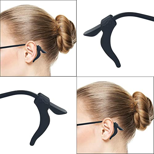 YINGFENG 22 Pairs Black Silicone Eyeglass Ear Grip with Storage Box, Anti Slip Eyeglass Retainer, Premium Silicone Ear Hook, Never Worry About Missing Your Glasses or Sunglasses Again - Image 2