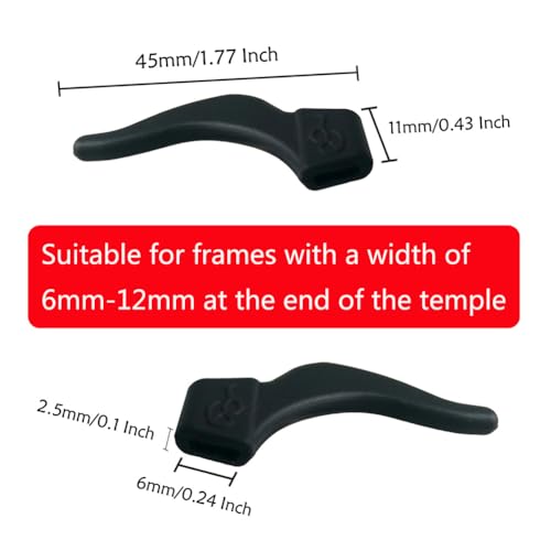 YINGFENG 22 Pairs Black Silicone Eyeglass Ear Grip with Storage Box, Anti Slip Eyeglass Retainer, Premium Silicone Ear Hook, Never Worry About Missing Your Glasses or Sunglasses Again - Image 3